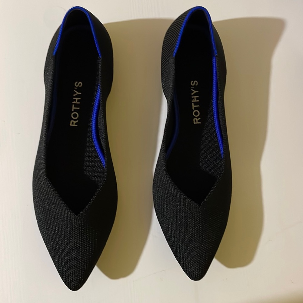 Rothy’s, Pointed Toe, black, size 8 barely worn